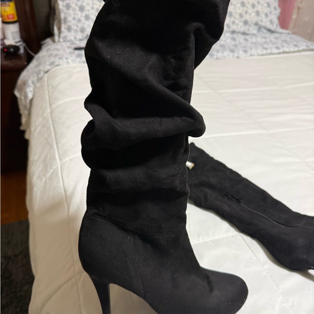 Thalia Sodi Elegant Black Heeled Boots